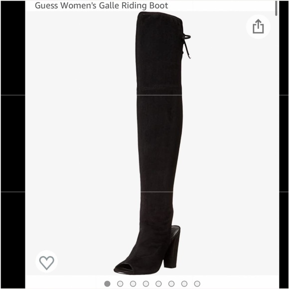 New Guess Black Galle Over the Knee Boots Taylor Swift Reputation Era - Picture 4 of 8